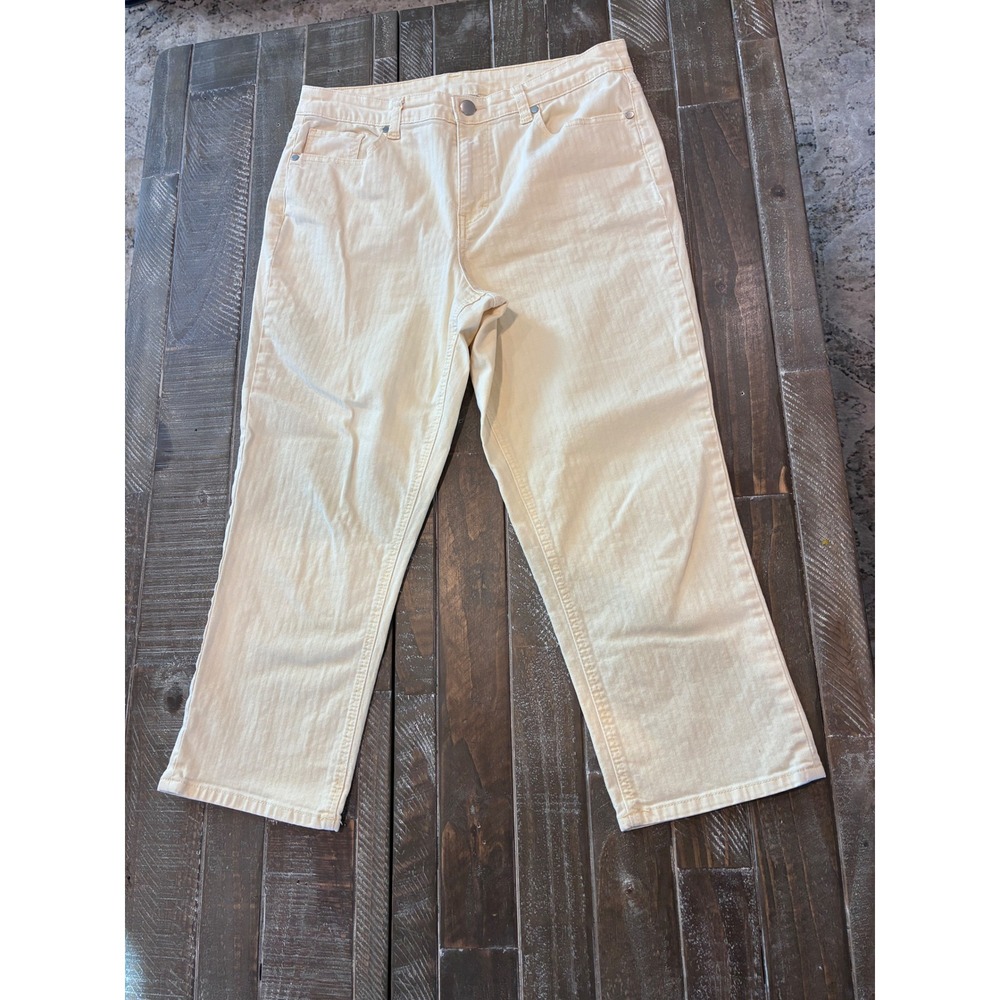 Christopher & Banks Women's Size 10 Average Yellow Crop Pants